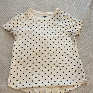 Old Navy Black Polka Dot Shirt. Size Medium.